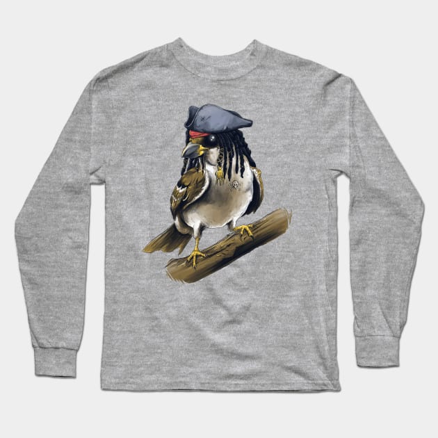 Captain Sparrow Long Sleeve T-Shirt by AlbertoArni